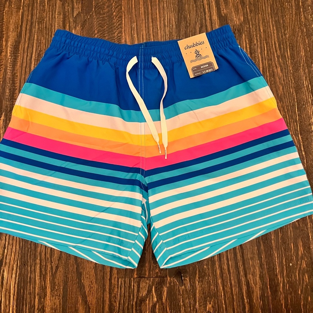 Chubbies Multicolor Striped Swim Trunks